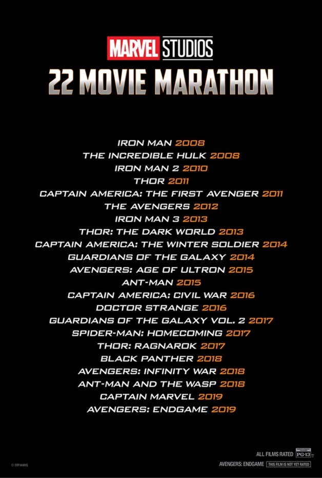 Infinity Saga Movie List